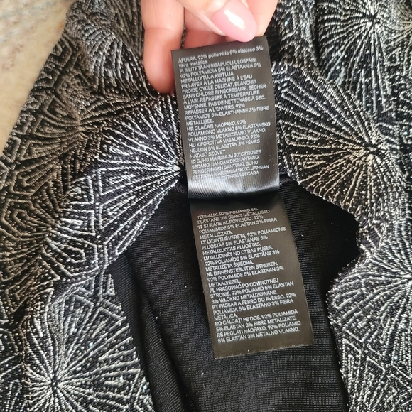 H&M Glittery Fitted Long Sleeves Mini Dress 4 - Picture 10 of 11